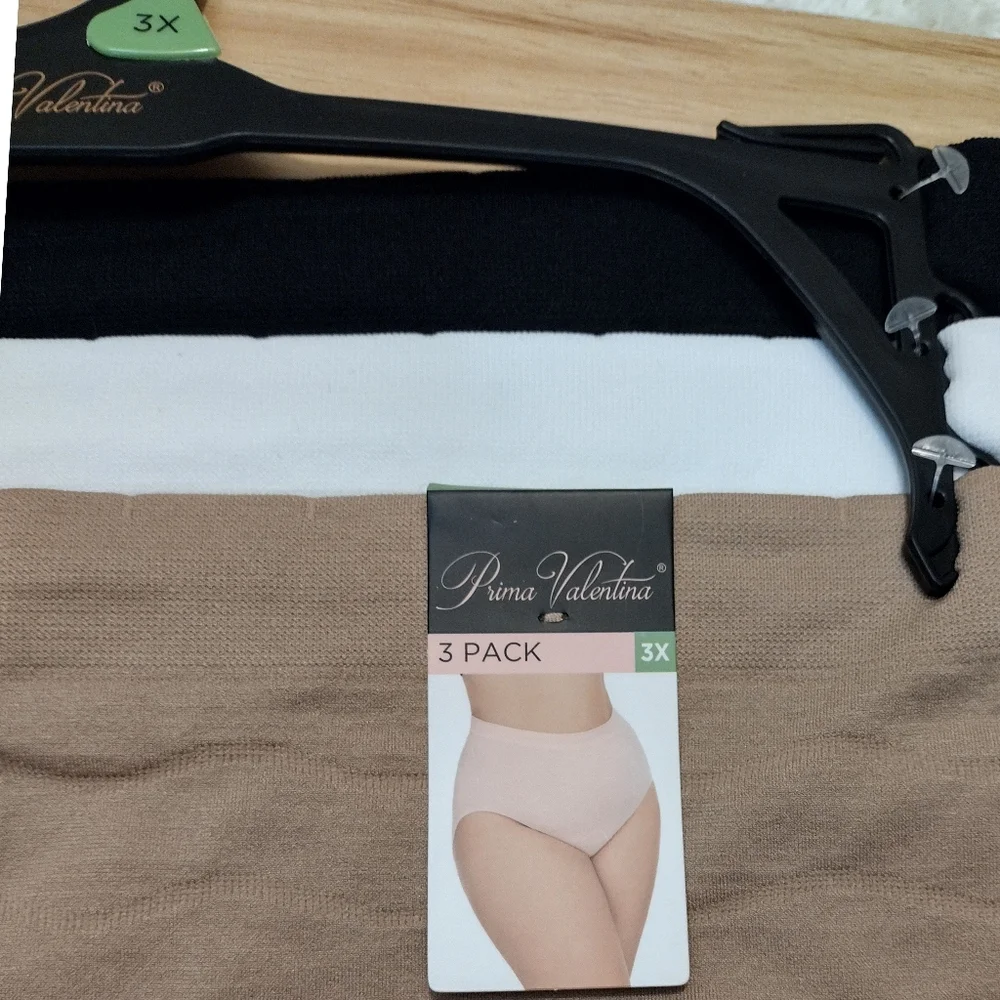 Prima Valentina 3-Pack Seamless high waisted Women's Panties Plus Size 3X 🆕